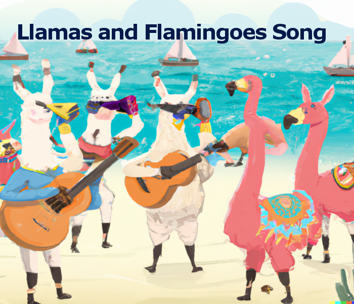 Llamas and flamingoes song