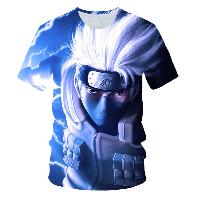 Anime Naruto kakashi t shirt boys girls 3D t-shirt naruto cosplay Sweatshirts naruto kakashi action figure tee shirts kids Tops
