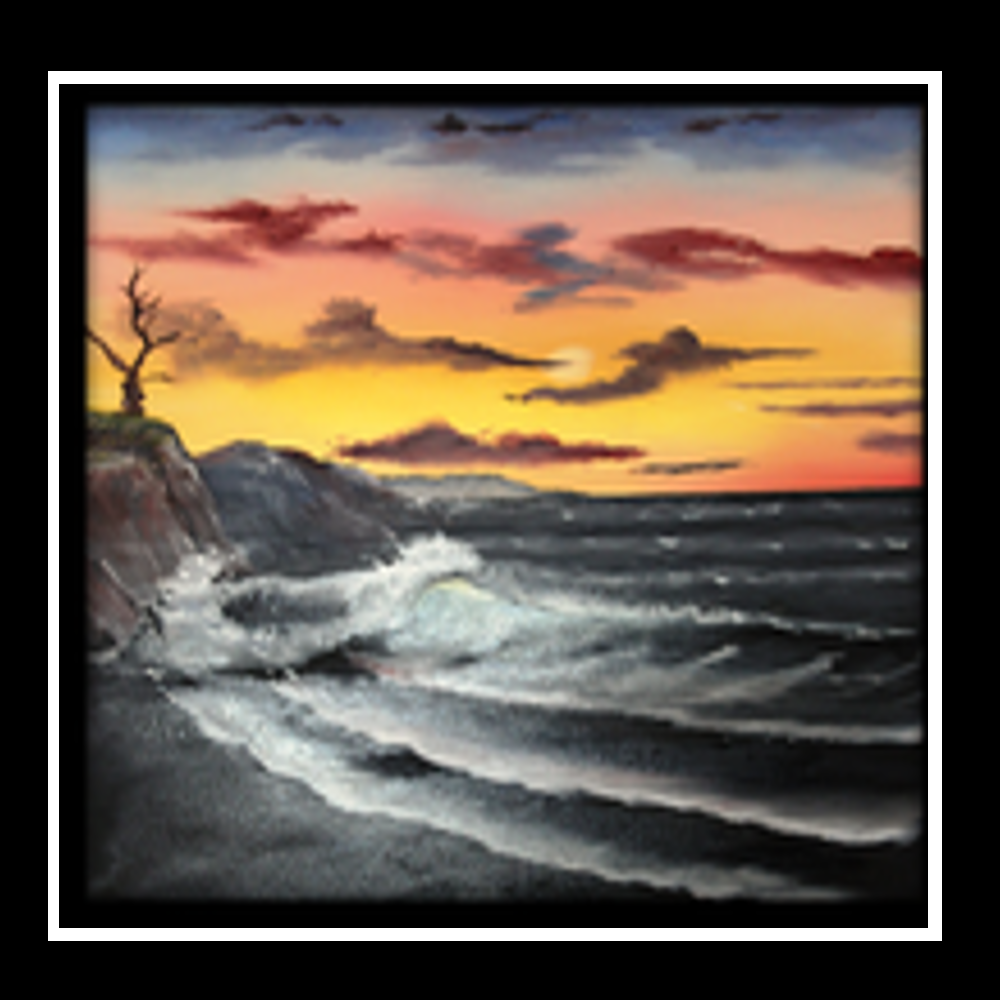  Seascape oil on canvas painting  