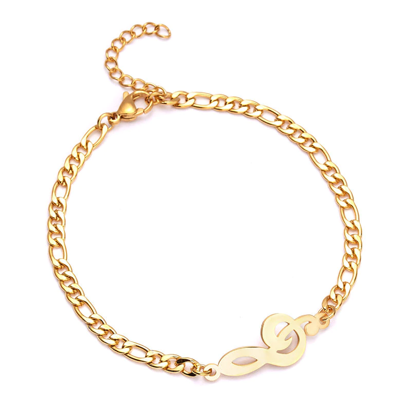  Gold Stainless Steel Music Note Guitar Dragonfly Bracelet Women Guitar Charm Adjustable Bracelets Bangle Gift 