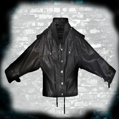 Black Leather Faux Jacket available in three colours ships from China in about 30 days.