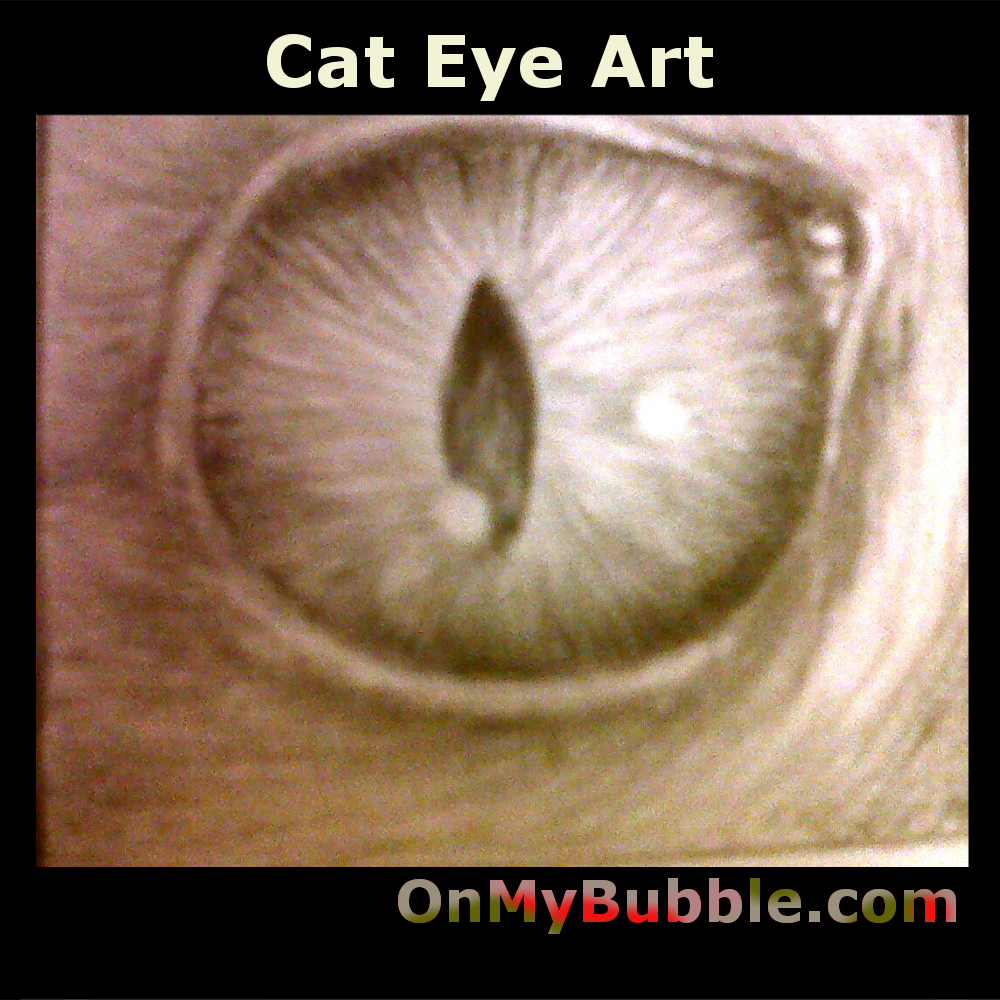  CAT EYE ART is an Original Pencil Sketch of a Cats Eye 